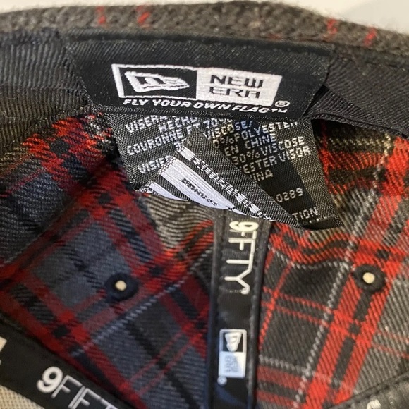 Rare Minnesota Twins New Era 9Fifty MLB Plaid Strapback Flat Bill Cap Red Grey - Picture 5 of 7